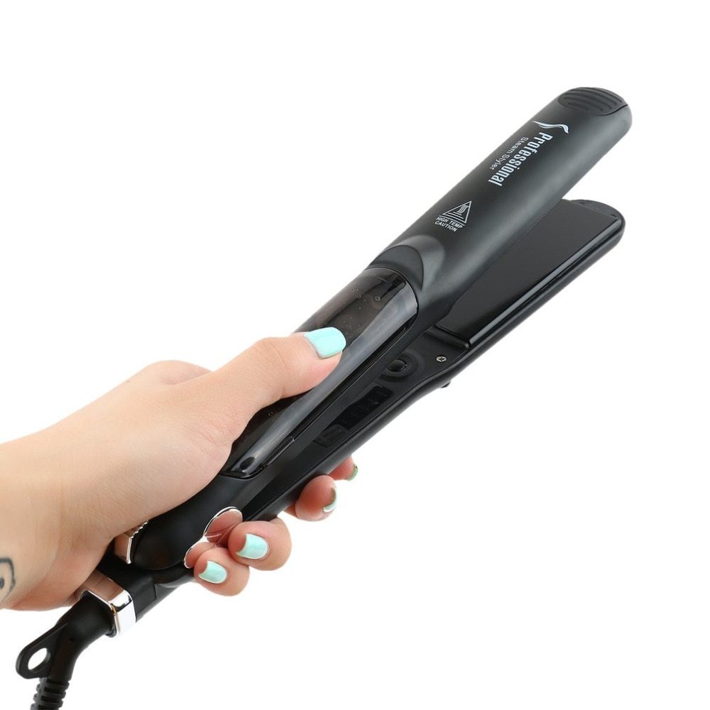 Steam Function Flat Iron Tourmaline Ceramic Vapor Professional Hair Straightener with Argan Oil Infusion Straightening Irons Steam Function Flat Iron Tourmaline Ceramic Vapor Professional Hair Straightener with Argan Oil Infusion Straightening Irons